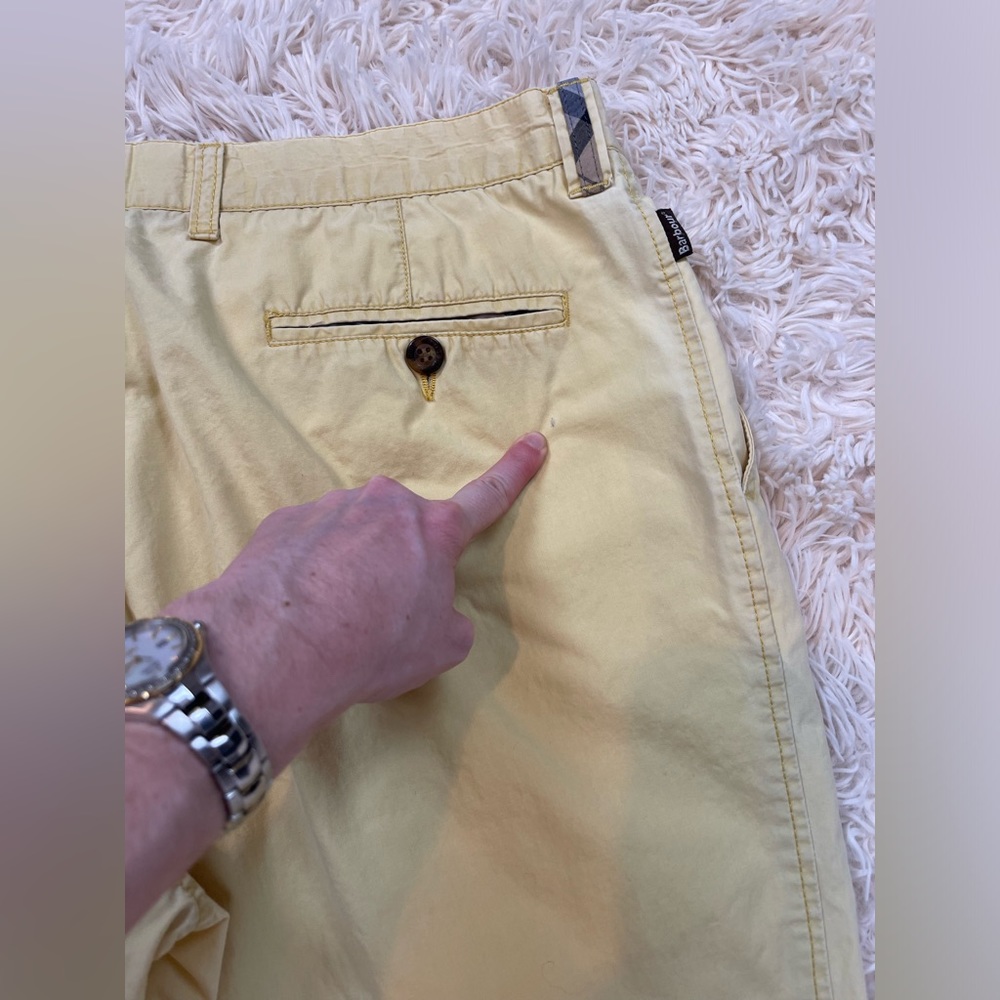 Barbour Men’s Light Yellow Chino Pants - Picture 10 of 11